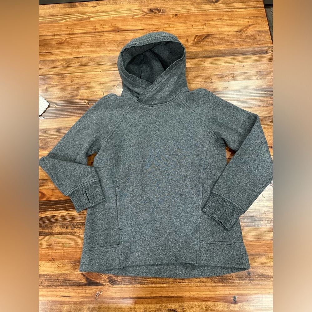 Lululemon Fleece Please Hoodie Women Size 4 Gray Pullover Sweatshirt